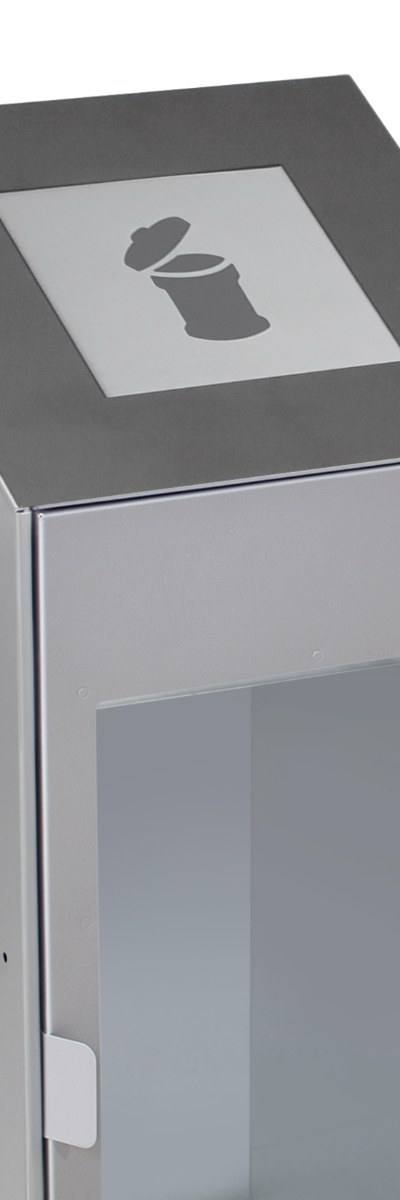 Beveiligde recyclagebak met frontdeur (75 l)