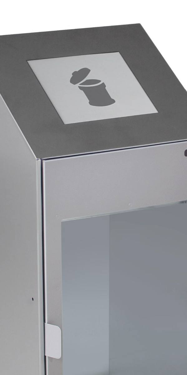 Beveiligde recyclagebak met frontdeur (75 l)