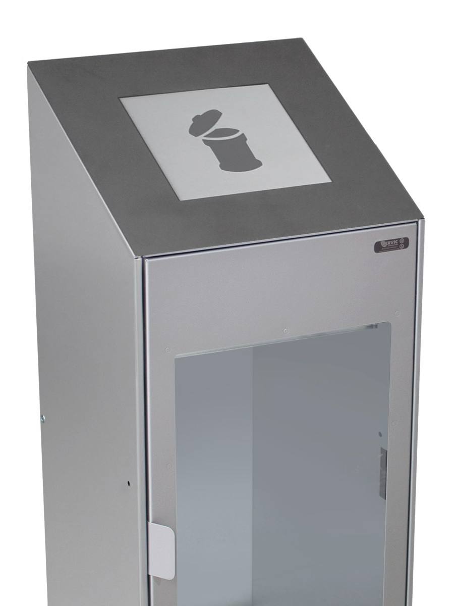 Beveiligde recyclagebak met frontdeur (75 l)