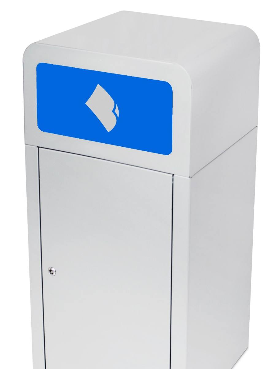 Recyclagebak met zelfsluitende frontkleppen (125 l)