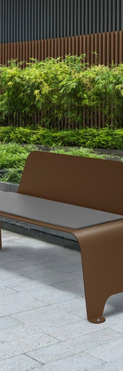 Zitbank met rugleuning