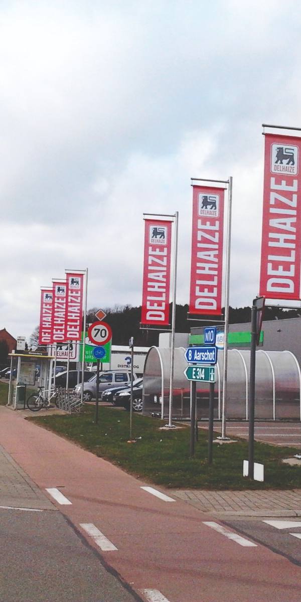 Mastvlag met band en haken – bedrukt