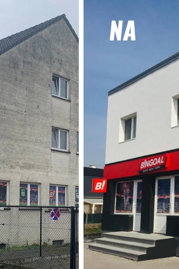 Gevelbranding Bingoal — Sport & media · realisatie door Herva-Doublet