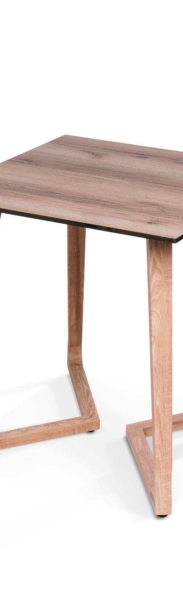 Tafel met modulaire stalen onderstellen