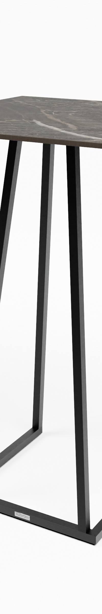 Statafel met licht stapelbaar aluminium onderstel