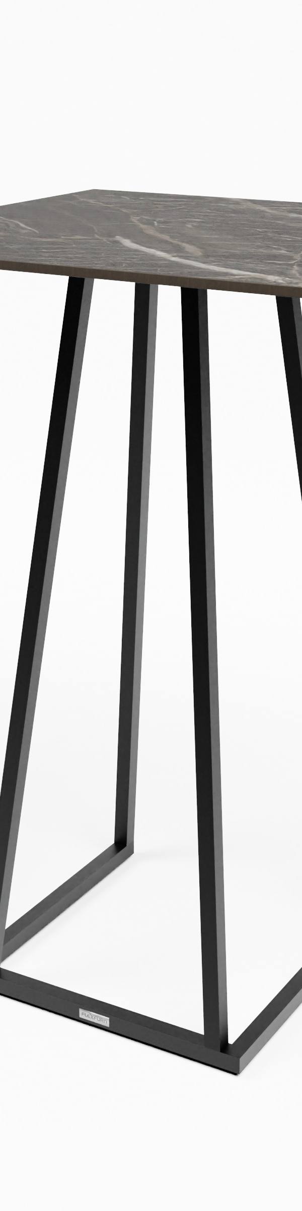 Statafel met licht stapelbaar aluminium onderstel