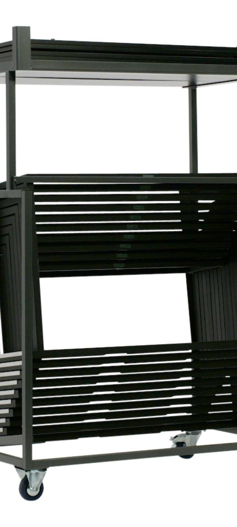 Transportkar voor modulaire wandtafels en zitbanken