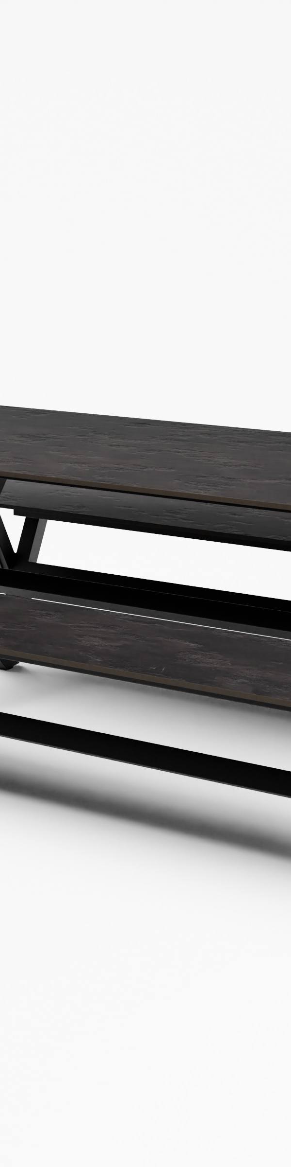 Picknickset met twee banken in aluminium