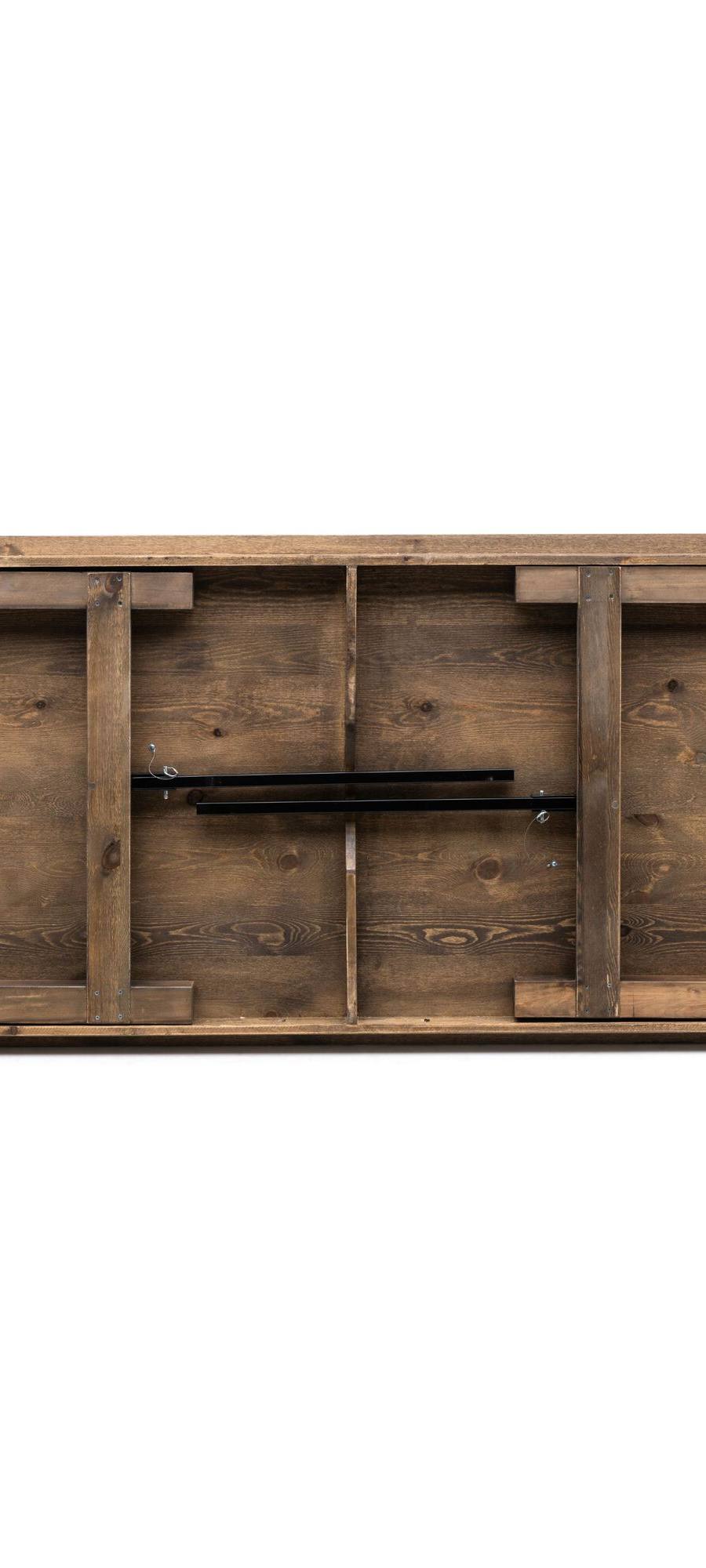 Tafel plooibaar in oud grenen