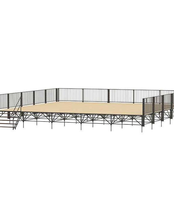 Demonteerbaar telescopisch podium 0,75 tot 1,20 m
