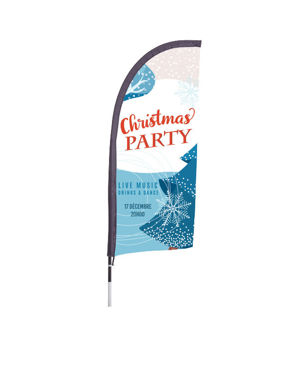 Beachflag met telescopische mast en voet (set)