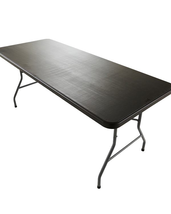 Plooitafel 183 cm, zwart