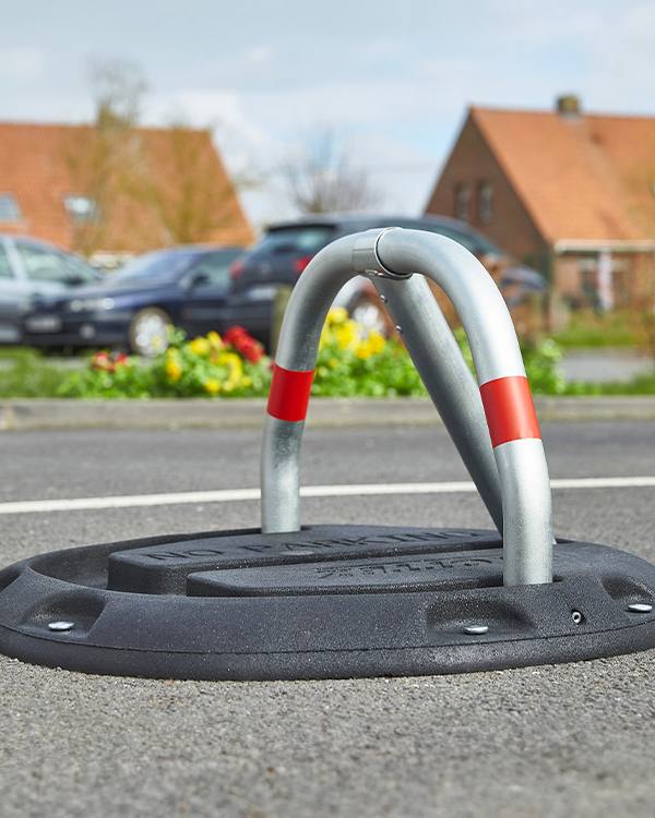 Parkeerbarrière met rubberen voet