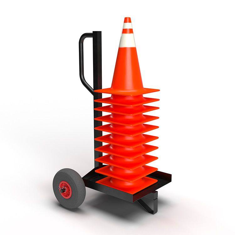 Trolley for traffic cones
