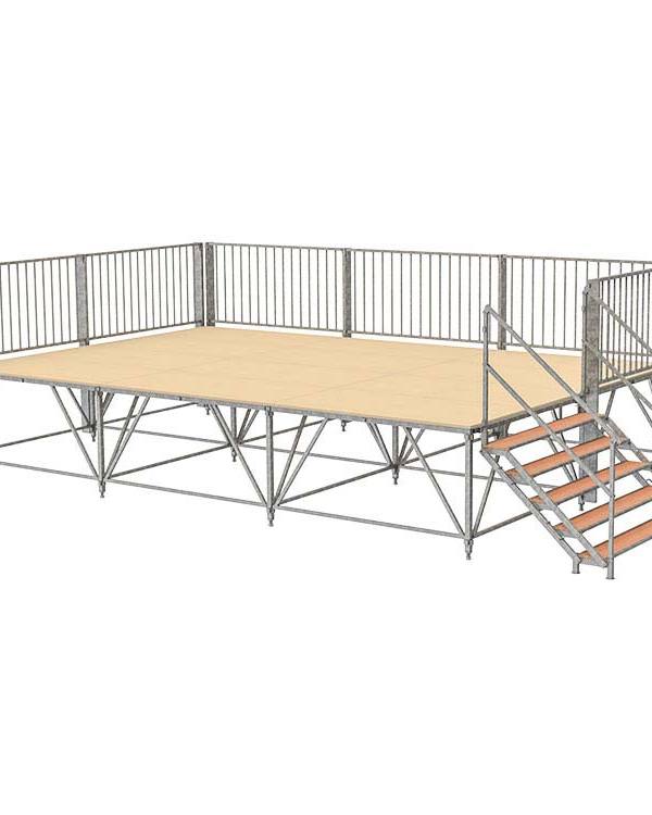Demonteerbaar podium hoogte 1,10 m