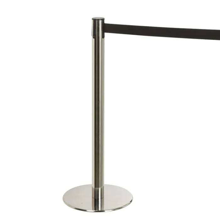 Afzetpaal met gordelband (inox)