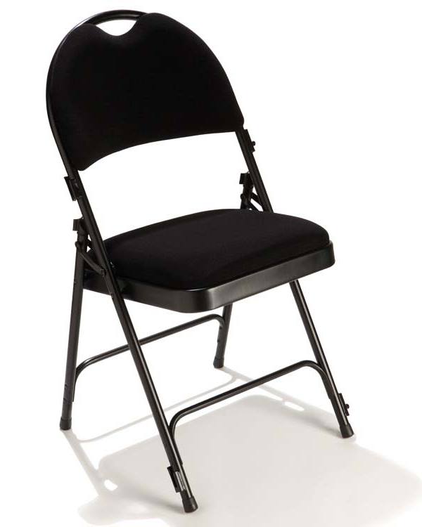 Metalen plooistoel met veloursbekleding