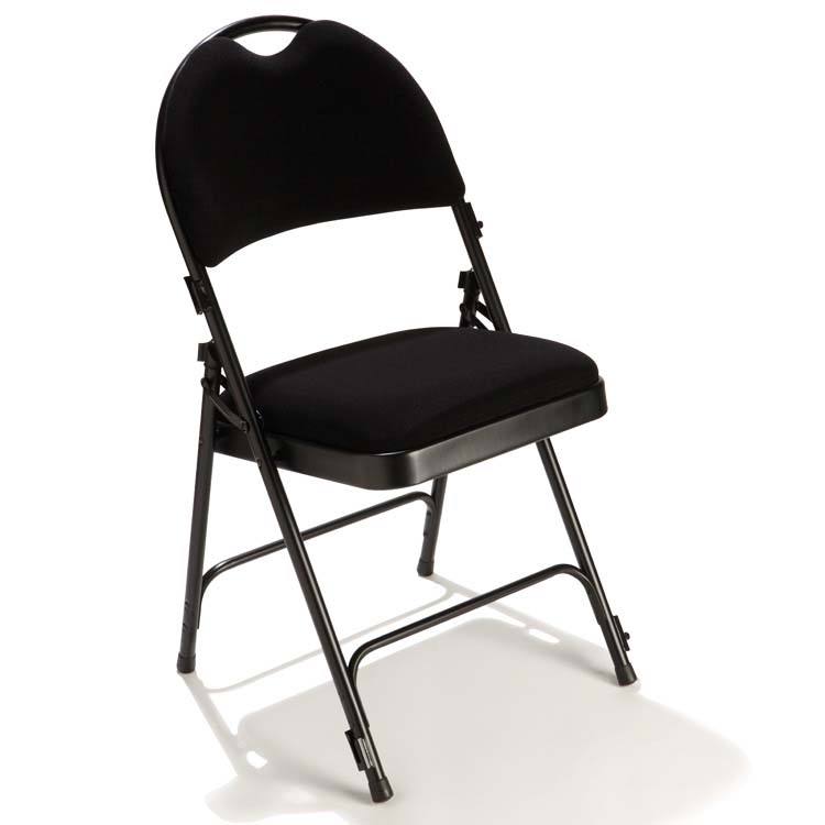 Metalen plooistoel met veloursbekleding