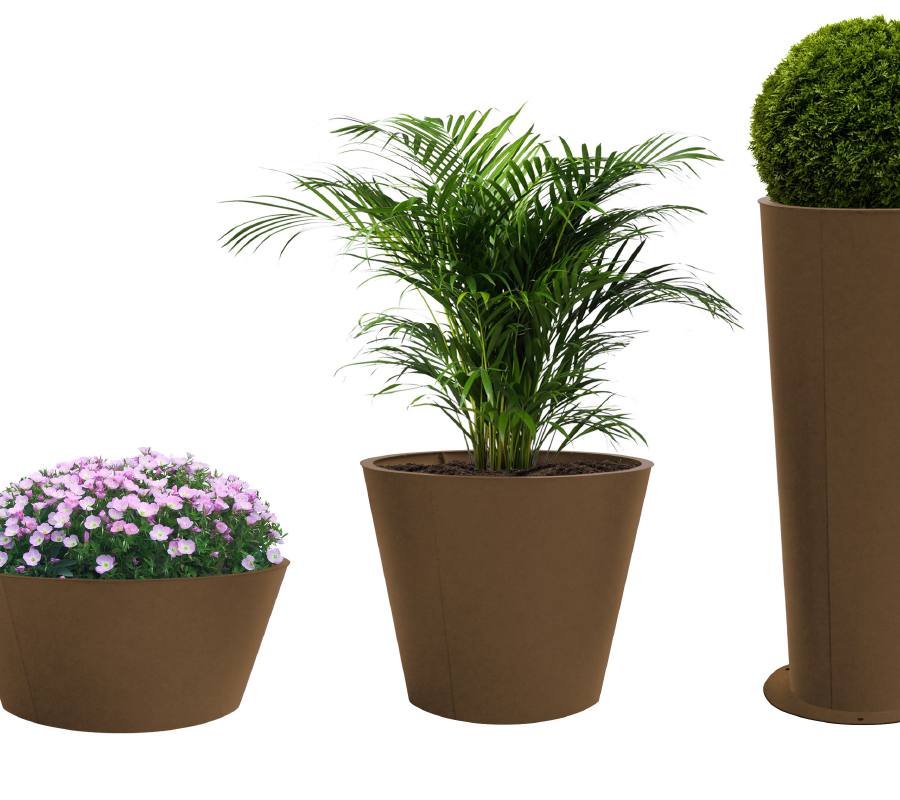 Jardinière effet corten (80–100 l)