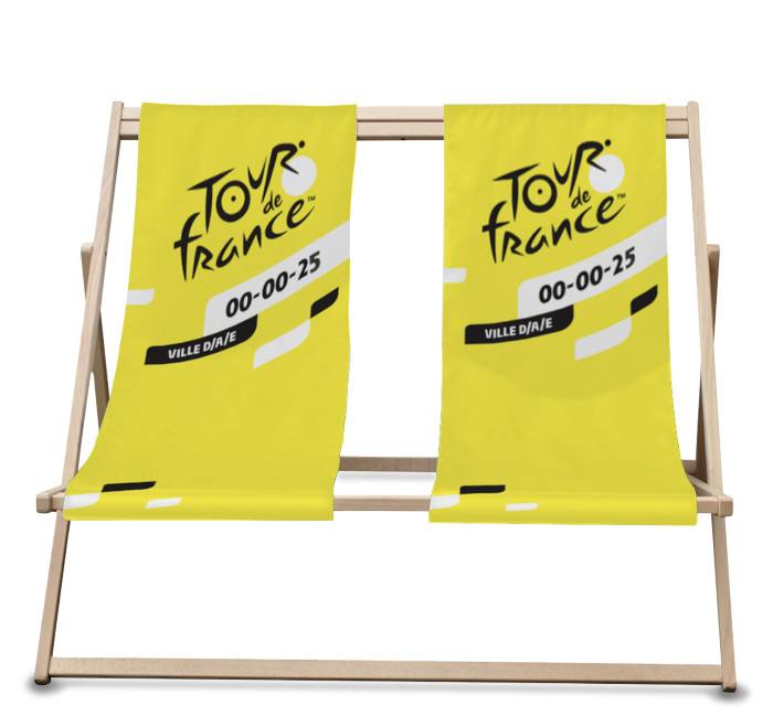 Transat double en bois (personnalisable)