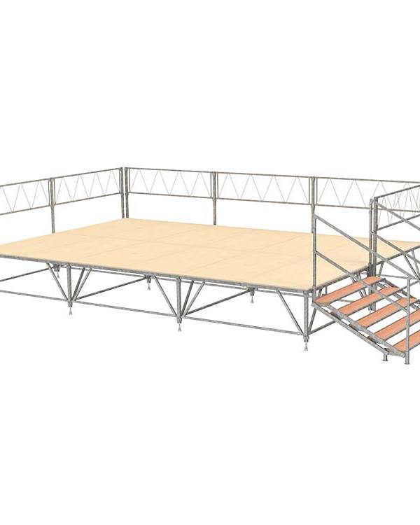 Demonteerbaar podium hoogte 0,80 m