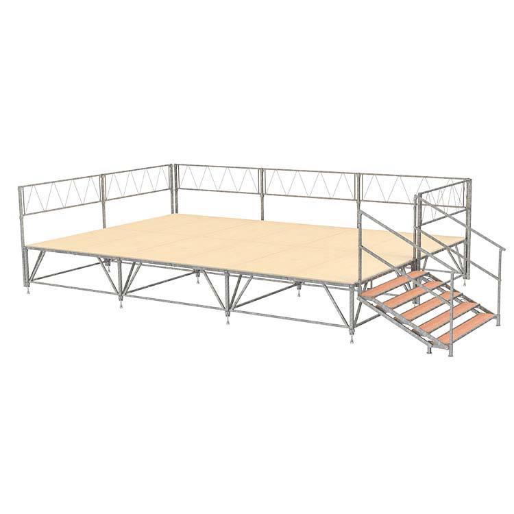 Demonteerbaar podium hoogte 0,80 m