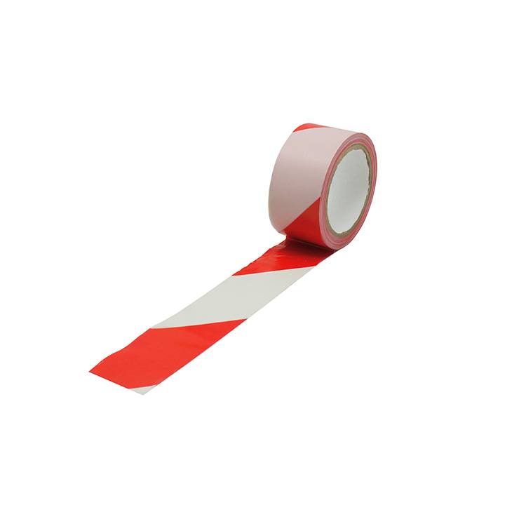Red and white floor marking tape