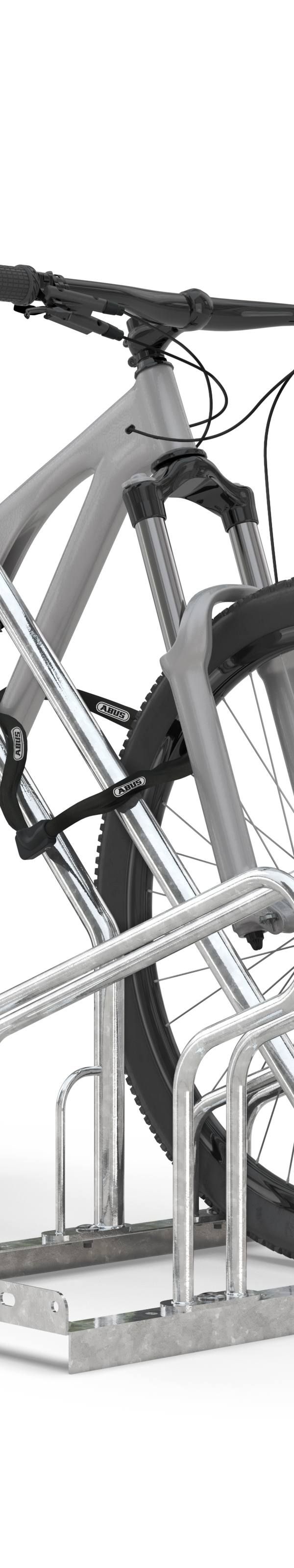 Fietsrek hoog-laag met centrale leunstang