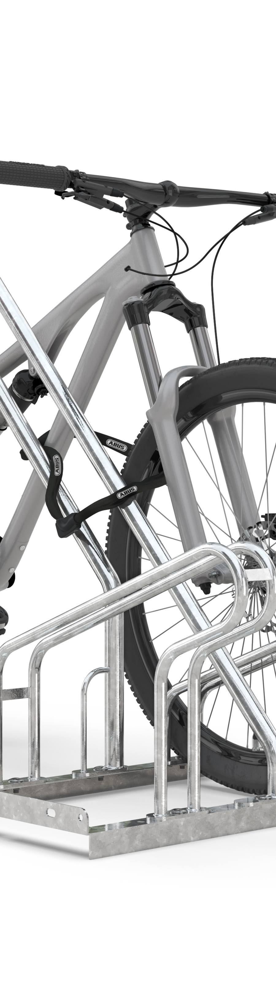 Fietsrek hoog-laag met centrale leunstang