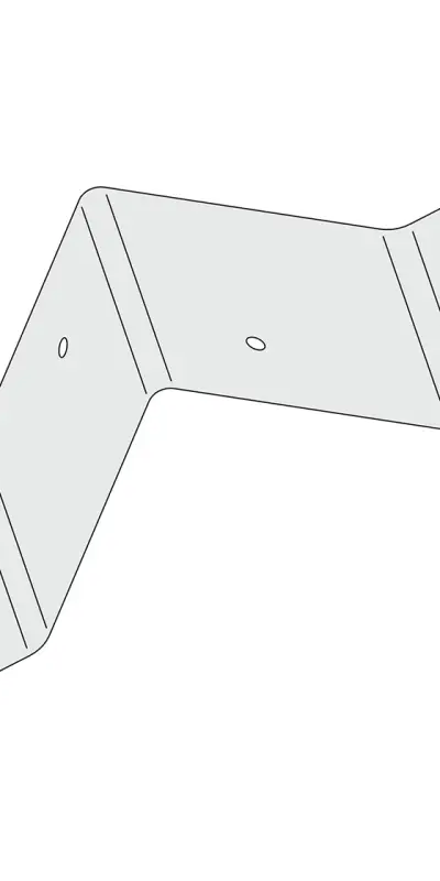 Wandplaat voor peukenkoker (per paar)