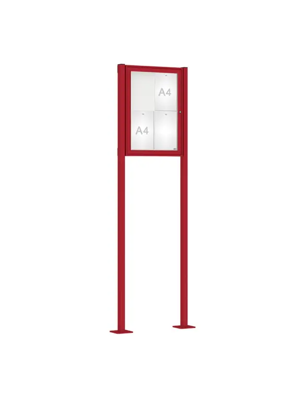 Paalset voor buitenvitrine 60 x 40 mm
