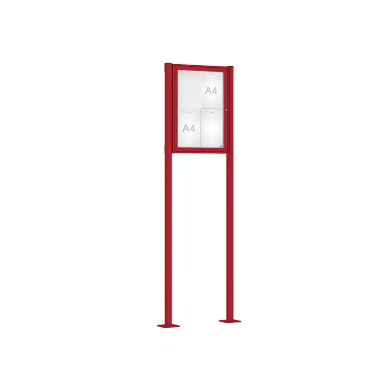 Paalset voor buitenvitrine 60 x 40 mm