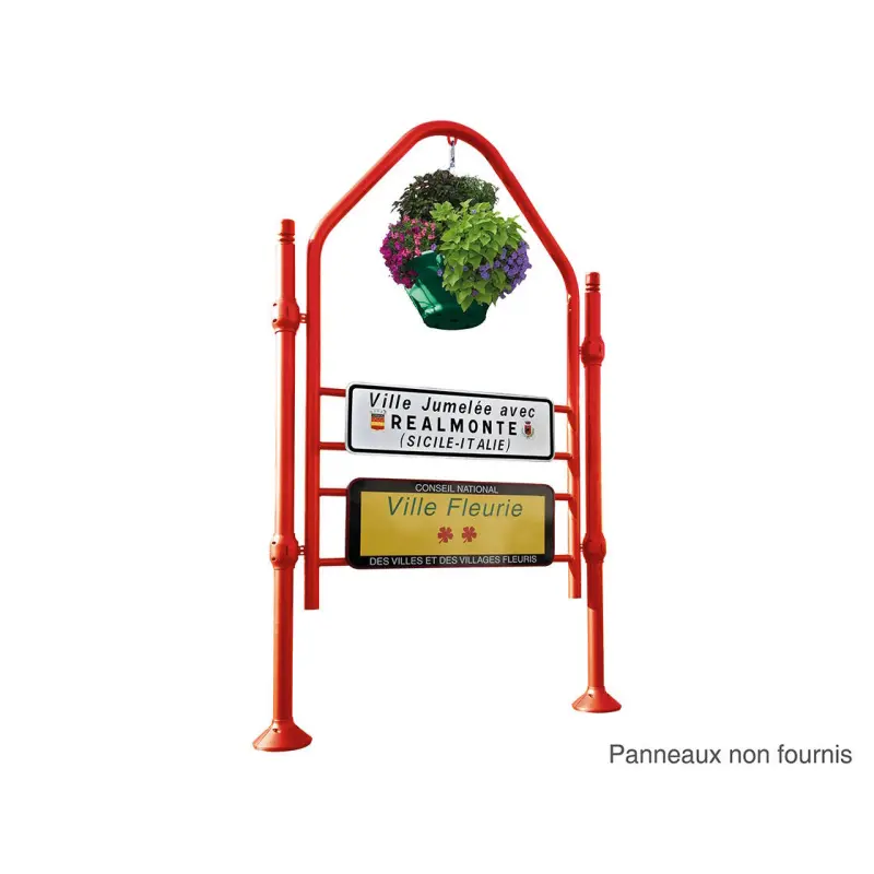 Stadsinkomstbord met sierelementen