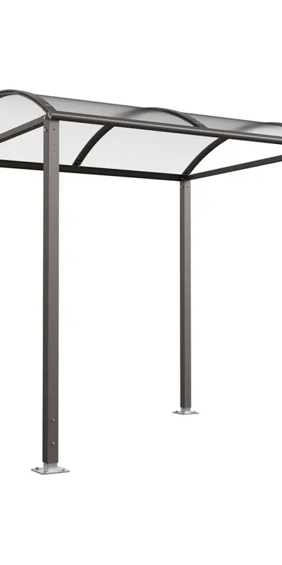 Fietsoverkapping Voûte M met polycarbonaatwanden