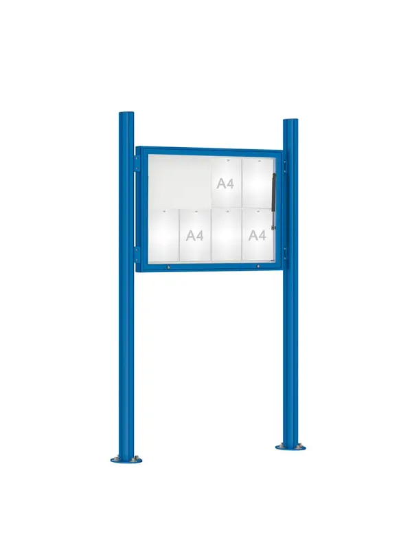 Kopstrook voor buitenvitrine 75 mm, wandmodel