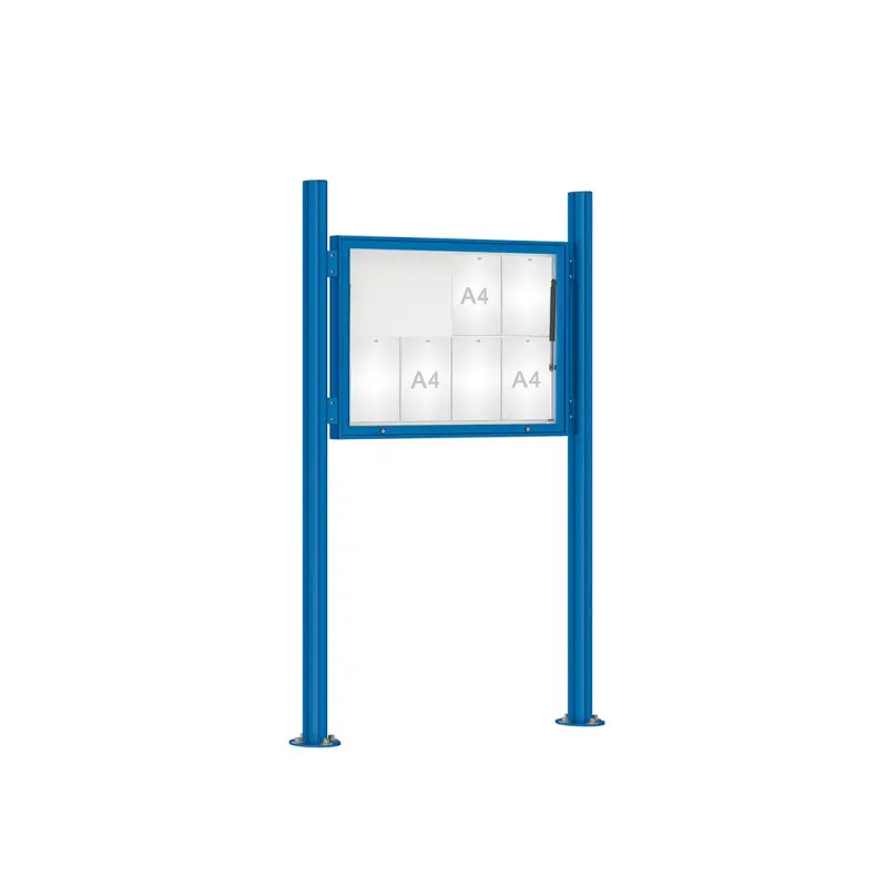 Kopstrook voor buitenvitrine 75 mm, wandmodel