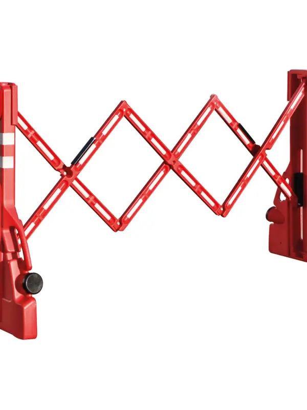 Uitschuifbaar hek met opbergsysteem in pvc