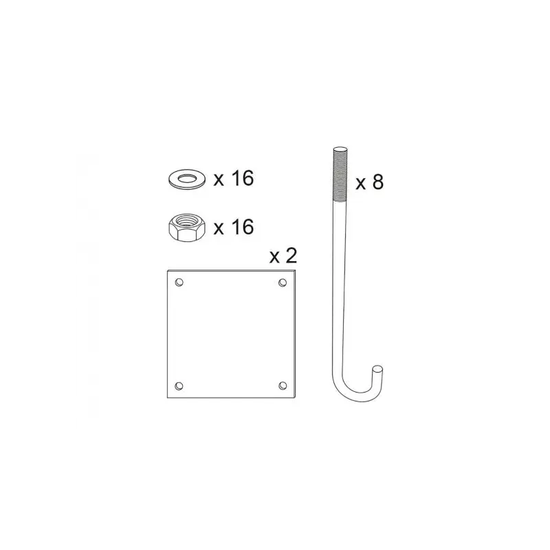 Plaatsingsset voor vaste hoogtebegrenzer L 3850-5200 mm
