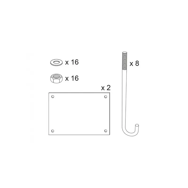 Plaatsingsset voor vaste hoogtebegrenzer L 5250-7550 mm