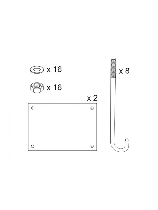 Plaatsingsset voor vaste hoogtebegrenzer L 5250-7550 mm