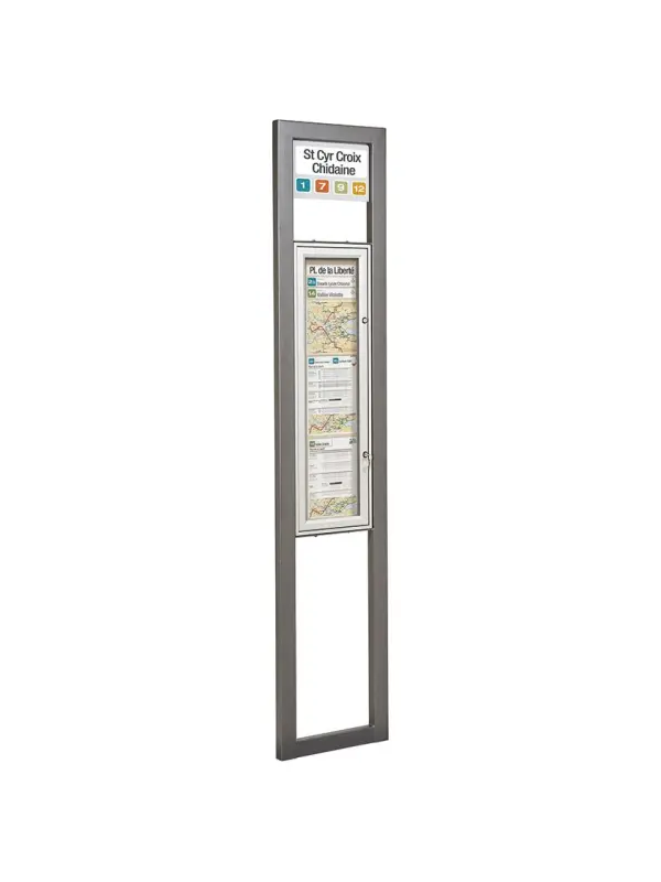 Haltezuil met informatievitrine
