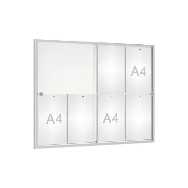 Binnenvitrine 34 mm met schuifdeuren