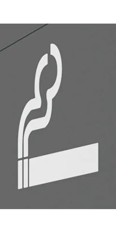 Witte sticker sigarettensymbool (per paar)