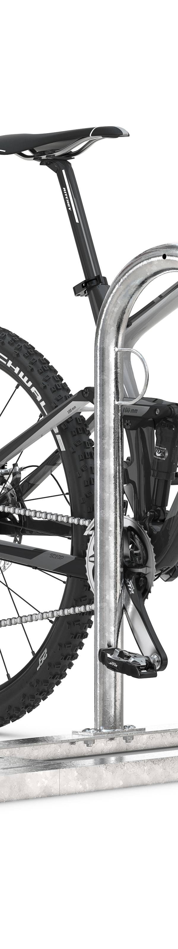 Fietsleunsysteem vrijstaand in rij, voor stevige fietsen
