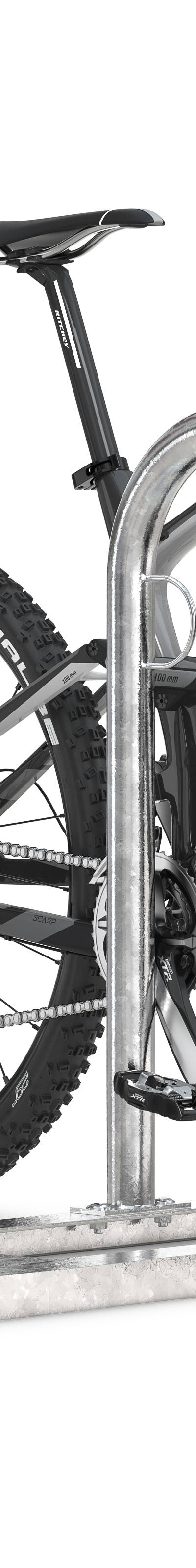 Fietsleunsysteem vrijstaand in rij, voor stevige fietsen