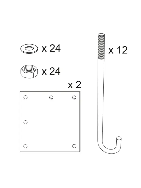 Plaatsingsset voor draaibare hoogtebegrenzer L 5000–12 000 mm
