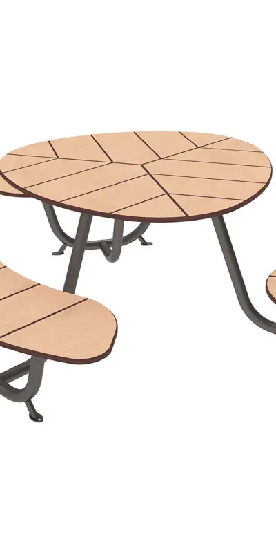 Ronde picknicktafel in compactlaminaat