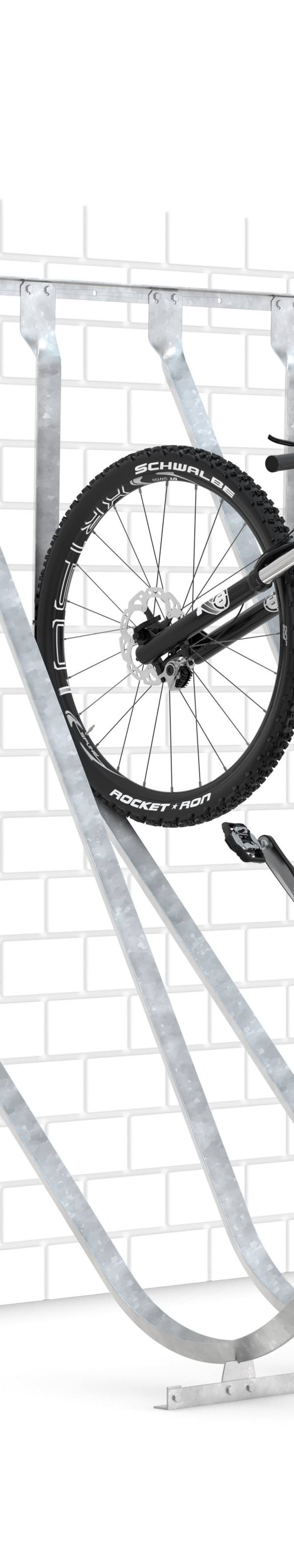 Semi-verticaal fietsenrek