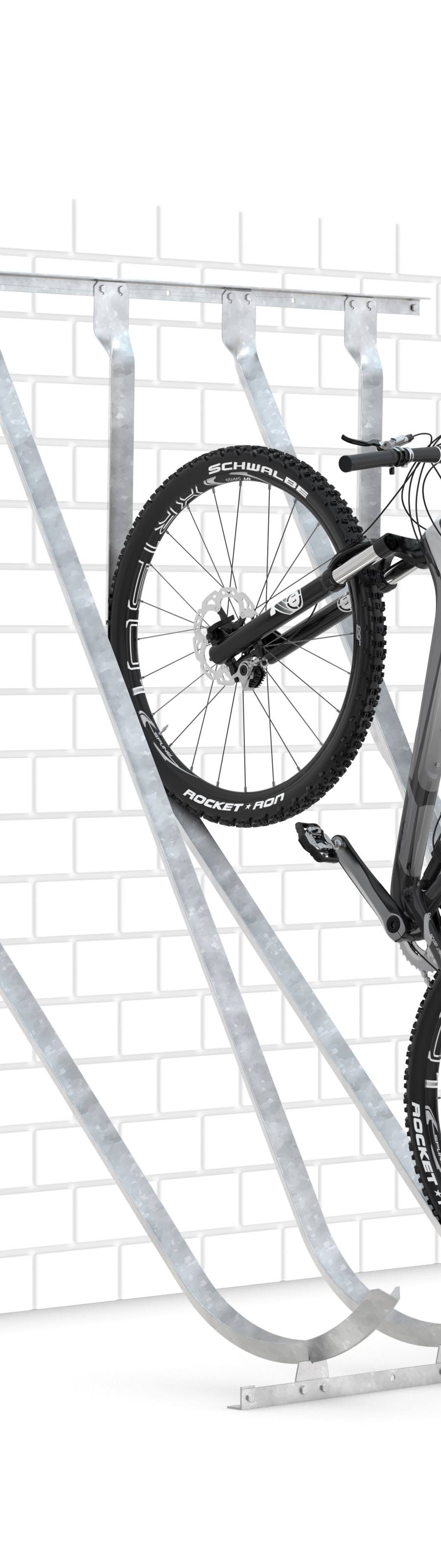 Semi-verticaal fietsenrek