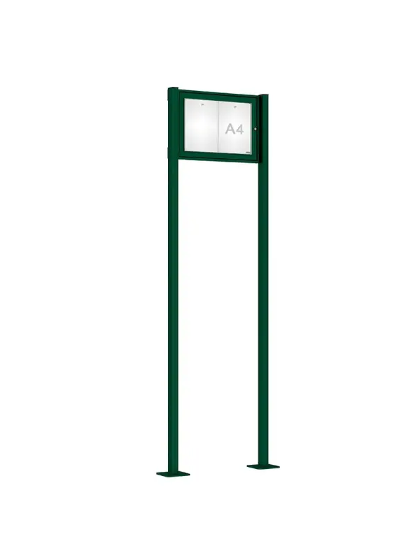 Aanvullende paal voor buitenvitrine 60 x 40 mm
